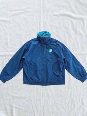 Castaways Vintage Blue Nautical Windbreaker Mens XLarge